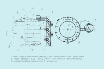 Чертеж Бак аккумулятор горячей воды БАГВ-400 м3